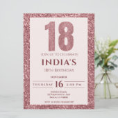 Invitation or rose 18e anniversaire (Debout devant)