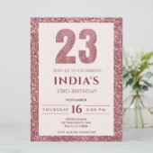 Invitation or rose 23e anniversaire (Debout devant)