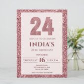 Invitation or rose 24e anniversaire (Debout devant)