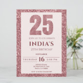 Invitation or rose 25e anniversaire (Debout devant)