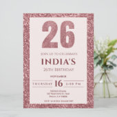 Invitation or rose 26e anniversaire (Debout devant)