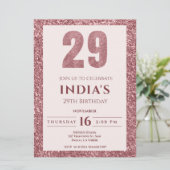 Invitation or rose 29e anniversaire (Debout devant)