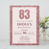 Invitation or rose 83e anniversaire (Debout devant)
