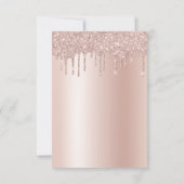 Invitation Or Rose | Baby shower d'huile à Parties scintillan (Dos)