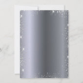 Invitation Or rose en argent scintille mariage de luxe élégan (Dos)