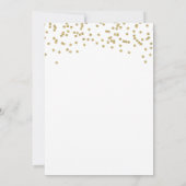 Invitation Or rose et baby shower floral turquoise de fille (Dos)