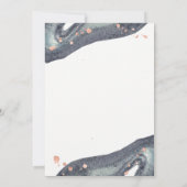 Invitation Or Rose Faux| Gray Geode Post Mariage Brunch (Dos)