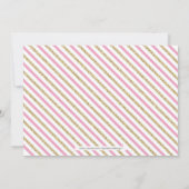 Invitation Or & Rose | Fille, Typographie Moderne pour une Ba (Dos)