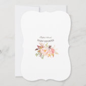 Invitation Or rose Floral Invitación de Baby shower (Dos)