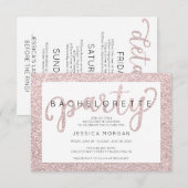 Invitation Or Rosé Itinéraire De Fin De Semaine Ba (Devant / Derrière)