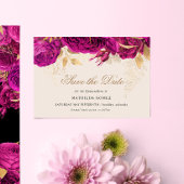 Invitation Or Rose Roses Quinceanera Enregistrer La Date