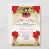 Invitation Or rouge Charro Mes 3 Ans 3e Anniversaire Mexicain (Devant)