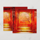 Invitation Or rouge doré (Devant / Derrière)