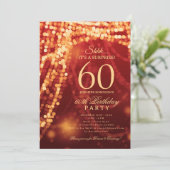 Invitation Or & Rouge | Soirée surprise pour 60 ans (Debout devant)