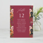 Invitation Or Rustique, Tableau de Plan de Table Nombre Viole (Debout devant)