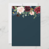 Invitation or script burgundy marine 50e anniversaire mariage (Dos)