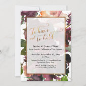 Invitation Or Script To Have and To Hold Bourgon Floral (Devant)