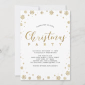 Invitation Or | Snowflakes moderne Soirée de Noël (Devant)