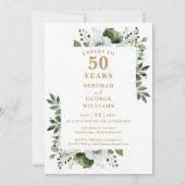 Invitation Or Soit À 50 Anniversaire Mariage De L'Or (Devant)