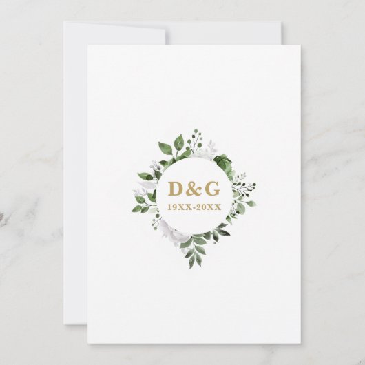 Invitation Or Soit À 50 Anniversaire Mariage De L'Or (Dos)