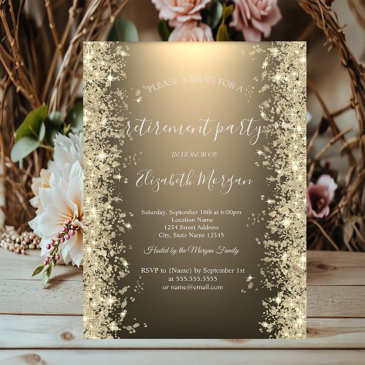 Invitation Or Sparkle Diamonds brillant Gold Retraite