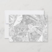 Invitation or tropical feuille verdure botanique rsvp (Dos)
