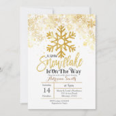 Invitation Or Un petit flocon de neige est sur le chemin du b (Devant)