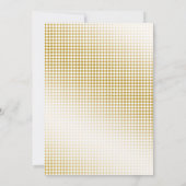 Invitation Or vérifié par fleur rouge d'amaryllis (Dos)