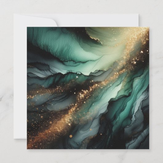 Invitation Or vert émeraude (Dos)