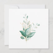 Invitation or vert poussiéreux mariage de verdure eucalyptus (Dos)