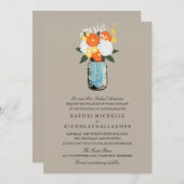Invitation Orananus Yellow Citrus| Mariage (Devant / Derrière)