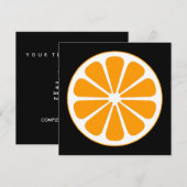 Invitation orange (Devant / Derrière)