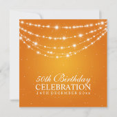 Invitation Orange à chaînes de cinquantième de femmes (Dos)