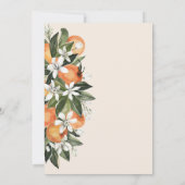 Invitation Orange agrumes grenery Petit Baby shower cuite (Dos)