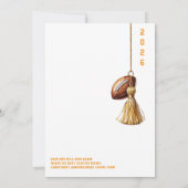 Invitation Orange American Football Party (Dos)