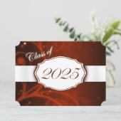 Invitation Orange and White 2025 Graduation Party (Debout devant)