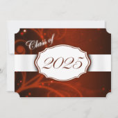 Invitation Orange and White 2025 Graduation Party (Devant)