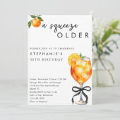 Invitation Orange Aperol Spritz A Squeeze Ancien 30e annivers (Debout devant)