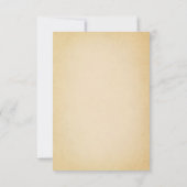 Invitation Orange aquarelle florale sur parchemin mariage inv (Dos)