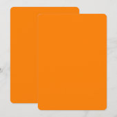 Invitation Orange Arrondie (Devant / Derrière)