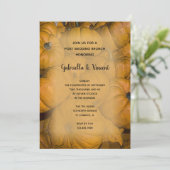 Invitation Orange Automne Citrouille Poste Mariage Brunch (Debout devant)