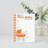 Invitation orange Baby Buggy (Debout devant)