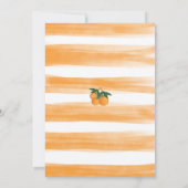 Invitation Orange Baby shower été Citrus Boho Verdure (Dos)