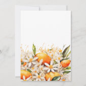 Invitation Orange Baby shower Sexe Citrus Neutre (Dos)