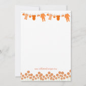 Invitation Orange Baby shower Voeux Pour Baby Game (Dos)