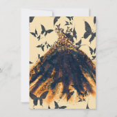 Invitation Orange Black Butterfly Dance robe sucré 16 Partie (Dos)