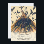 Invitation Orange Black Butterfly Dance robe sucré 16 Partie<br><div class="desc">Personnaliser pour tout événement</div>