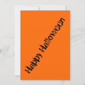 Invitation Orange Black Cool Moderne Bonne fête d'Halloween (Dos)