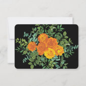 Invitation Orange & Black Gothique Peony Information Rose (Dos)
