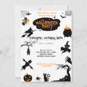 Invitation Orange Black Halloween (Devant)